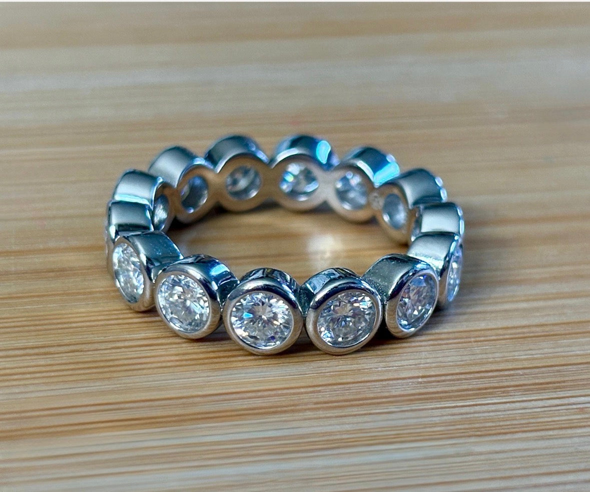 Argentium silver and Moissanite RINGS