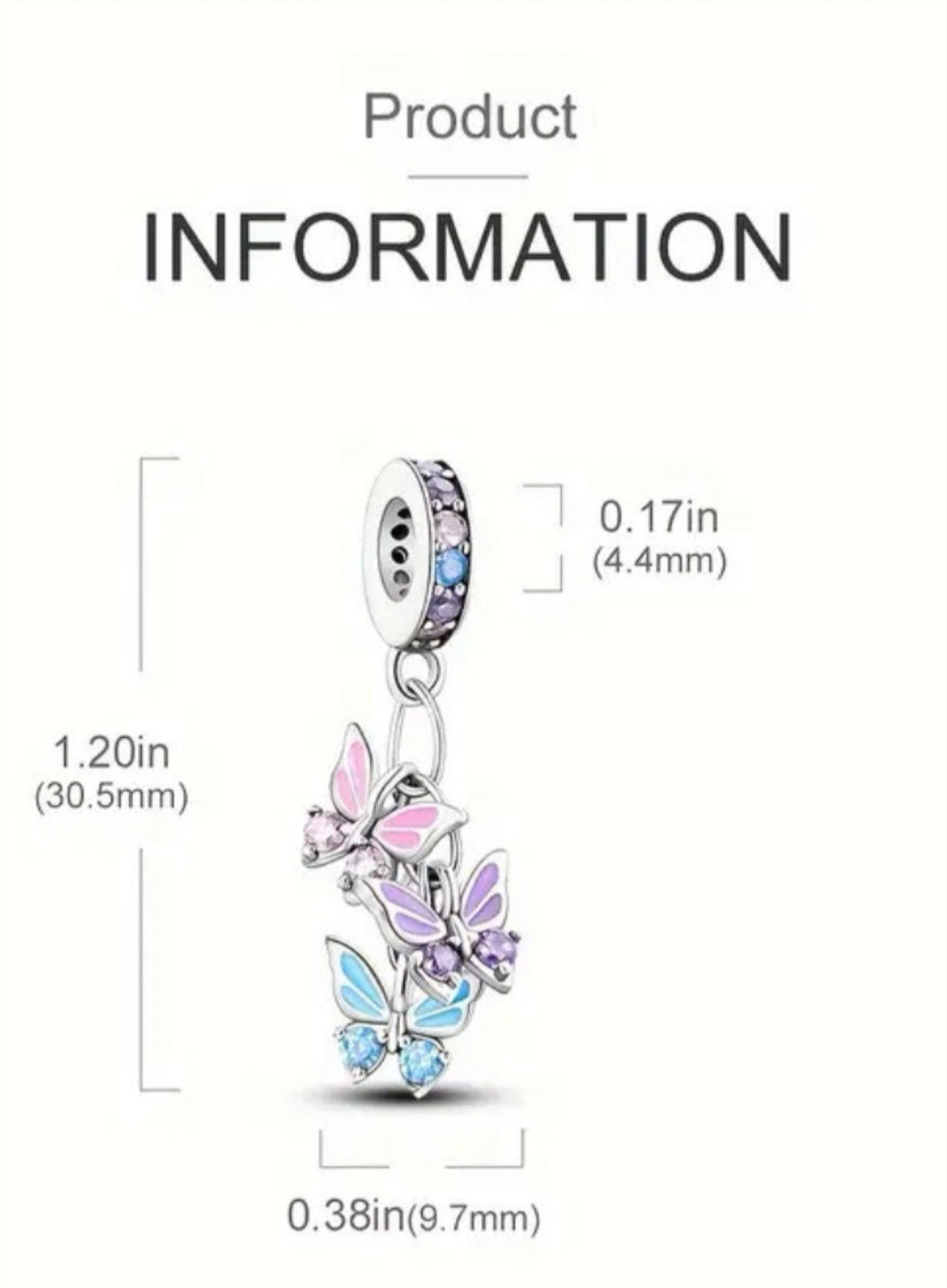 Butterfly charms and tree of life charm! All solid sterling silver charms!