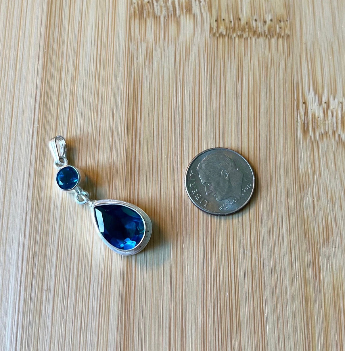 GENUINE gemstone pendants set in 925 sterling silver! Lab-grown and 100% identical to nature-grown in every way except the high price tag!