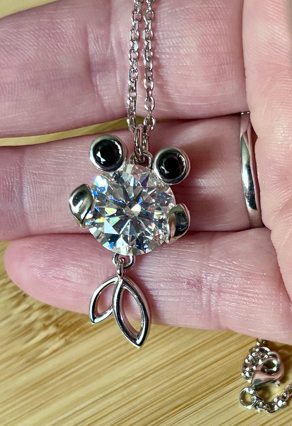 One fish, two fish, small fish, HUGE fish! A 1ct Moissanite or 10ct Moissanite necklace!