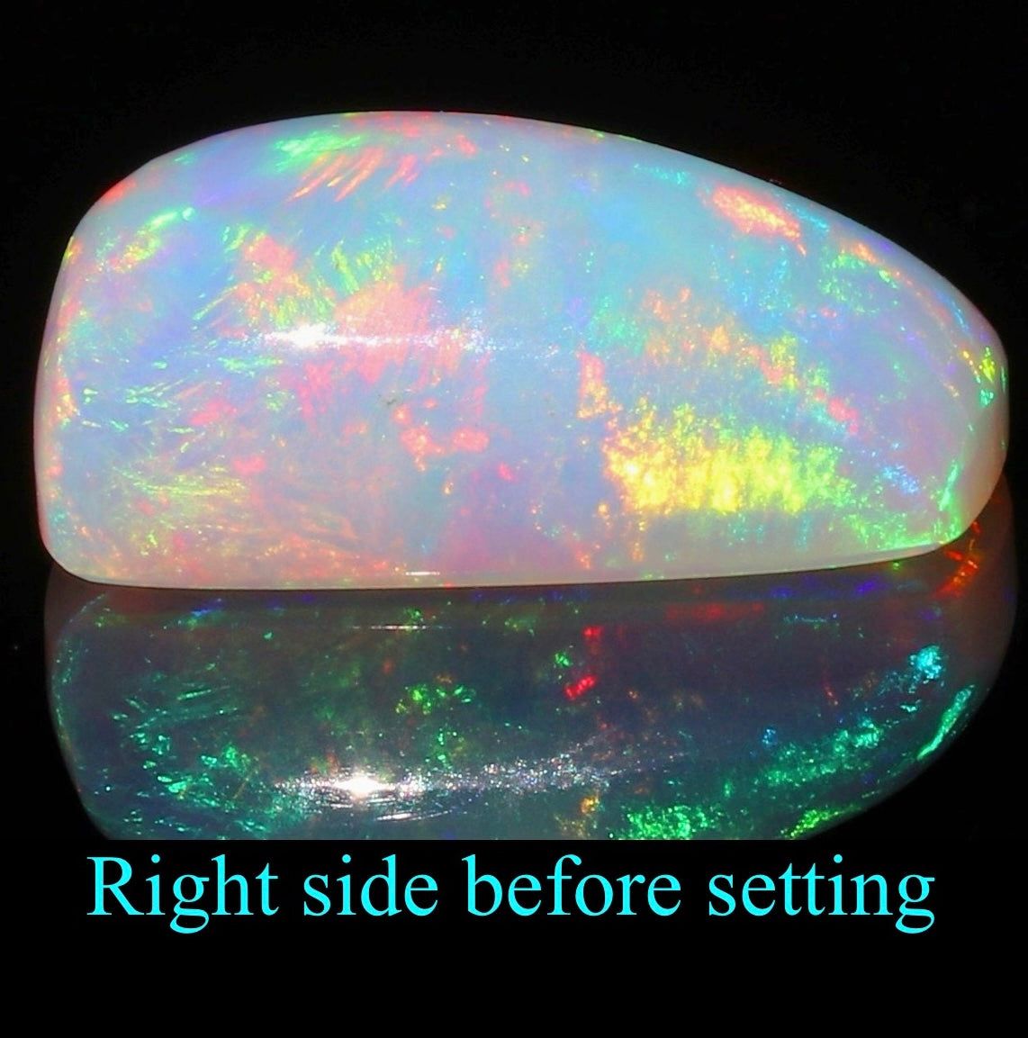 9.2ct white Ethiopian opal/Welo fire opal pendant. SPECTACULAR domed rectangular AAA opal cabochon in solid sterling silver! Stellar!