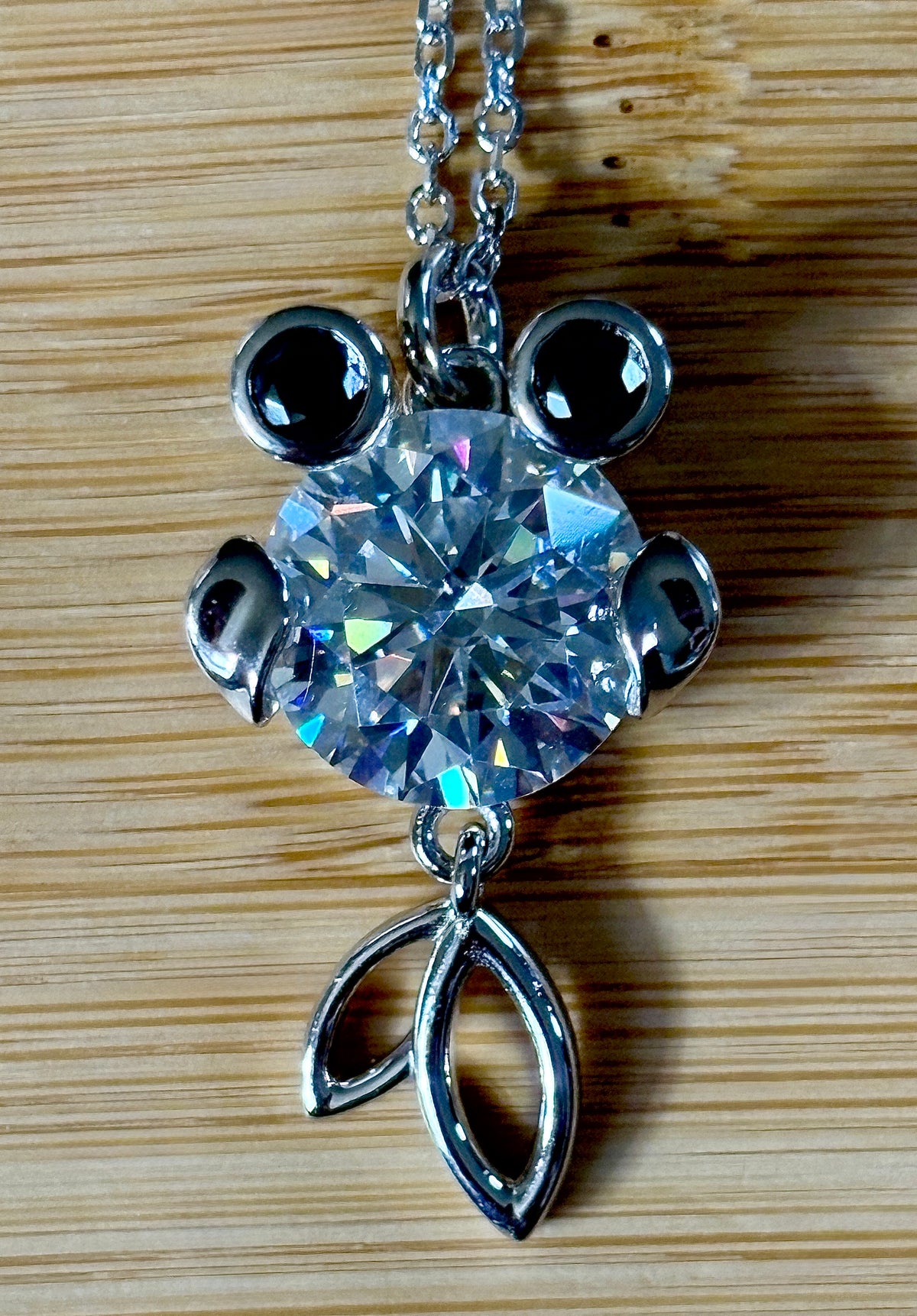 One fish, two fish, small fish, HUGE fish! A 1ct Moissanite or 10ct Moissanite necklace!