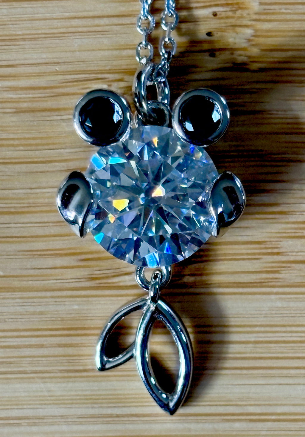 One fish, two fish, small fish, HUGE fish! A 1ct Moissanite or 10ct Moissanite necklace!