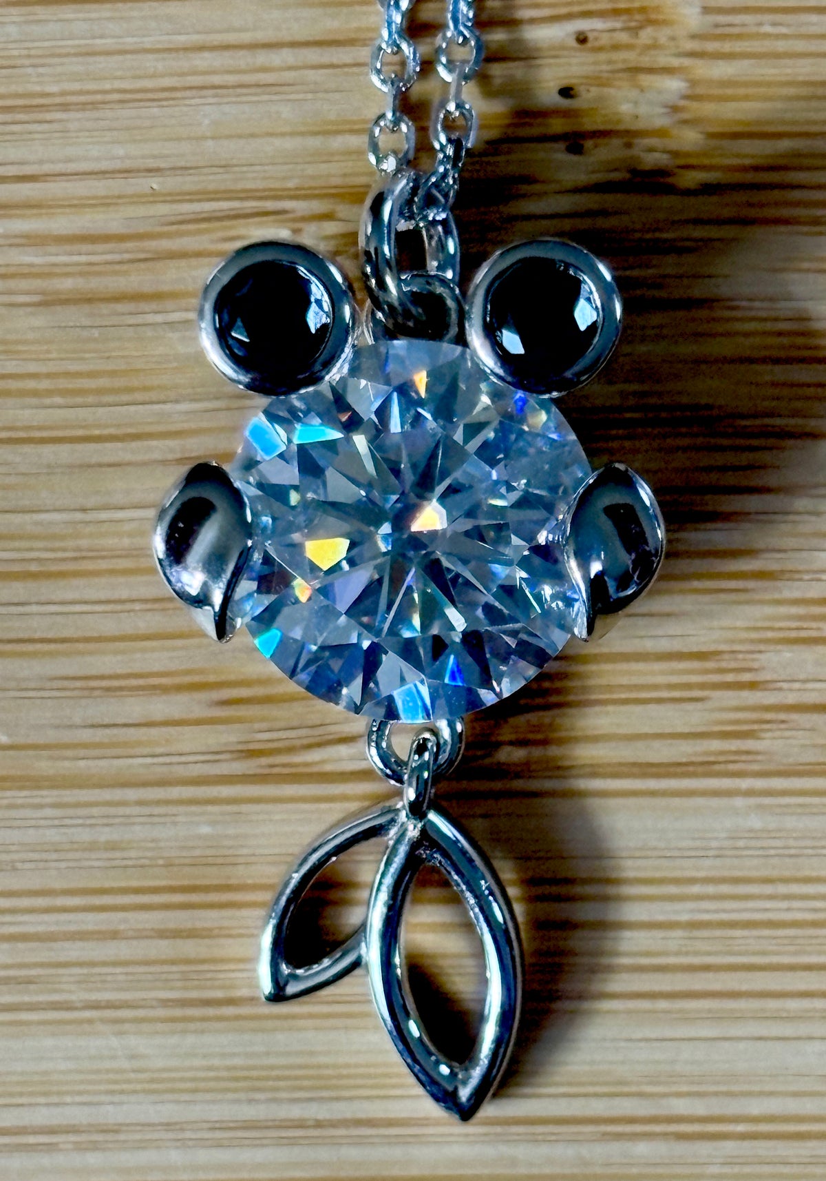 One fish, two fish, small fish, HUGE fish! A 1ct Moissanite or 10ct Moissanite necklace!