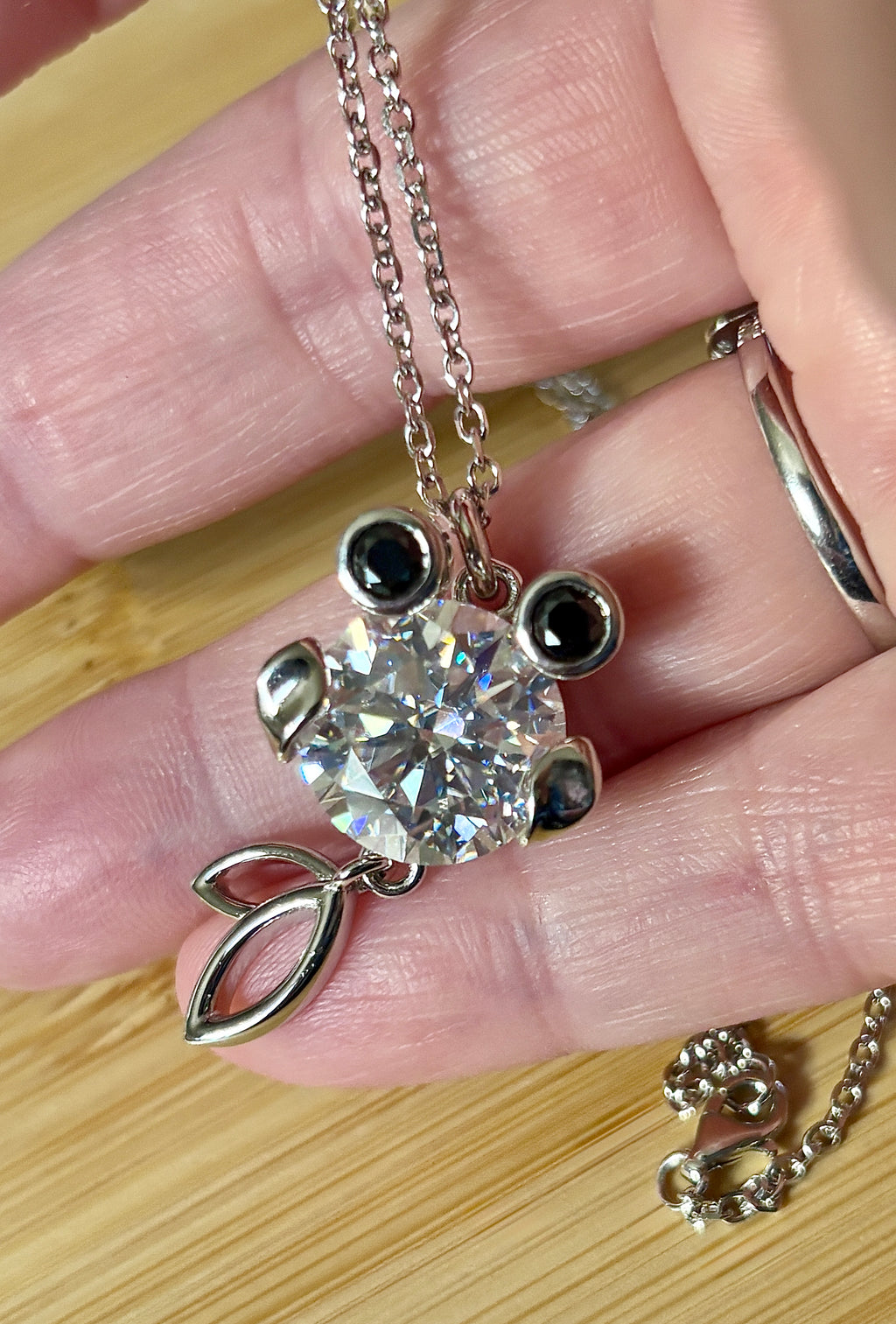 One fish, two fish, small fish, HUGE fish! A 1ct Moissanite or 10ct Moissanite necklace!