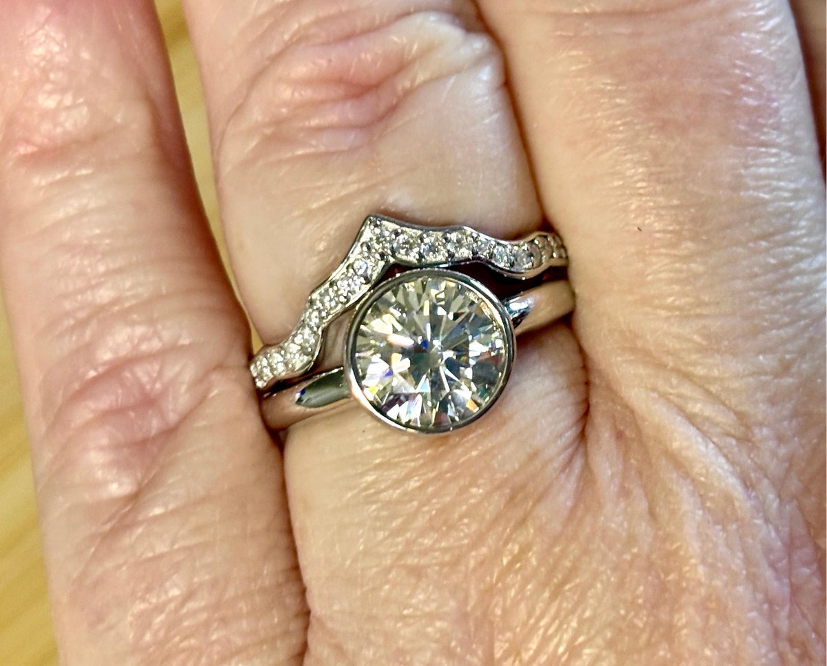 Durable *genuine* 935 Argentium & 18k everyday bands to pair with my rings or wear alone! Sturdy silver resistant to tarnishing and dings!