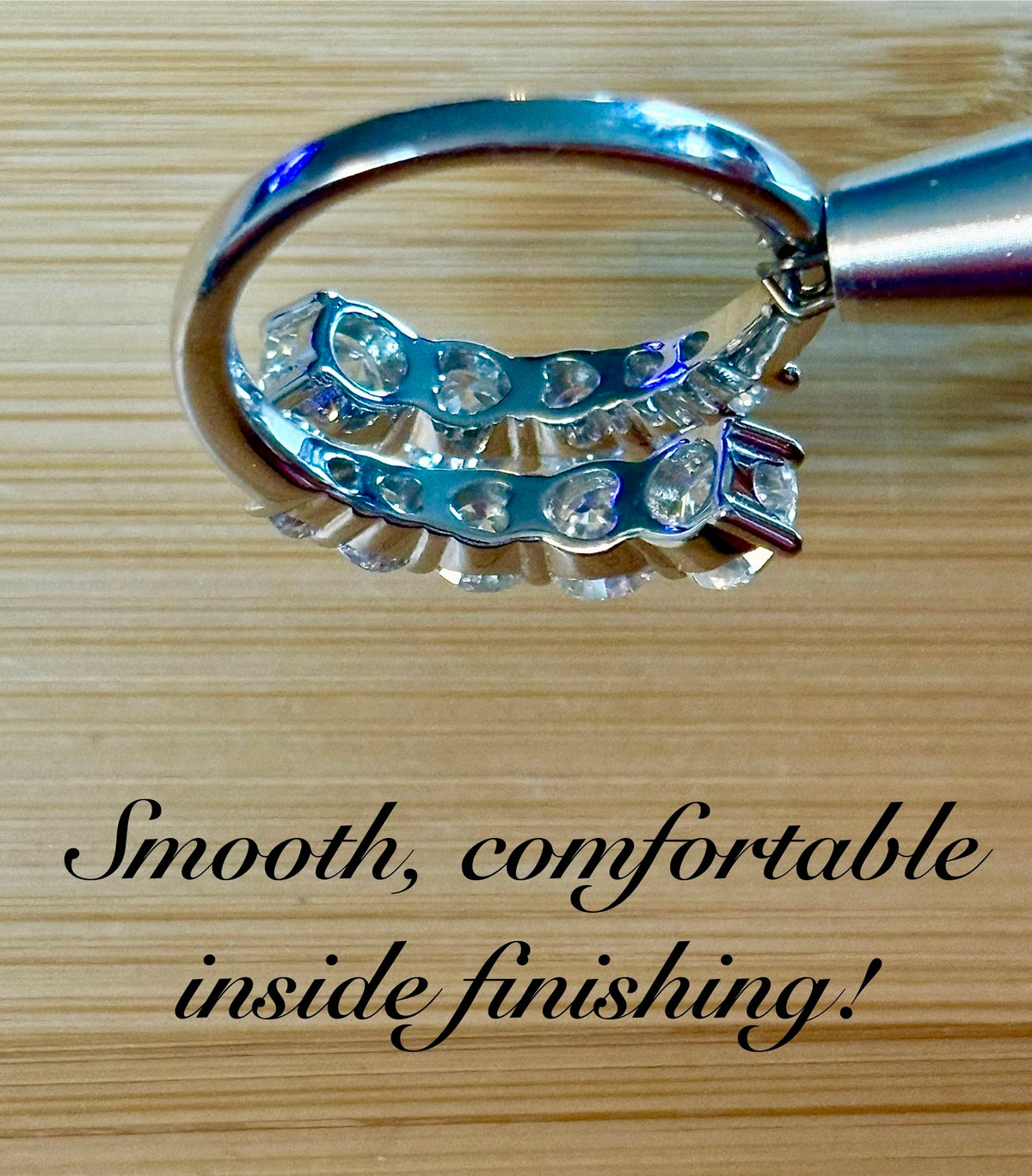 Moissanite ring. A deliciously decadent, sparkling 3.46cttw certified Moissanite bypass ring in heavy sterling or ARGENTIUM silver and 18k!