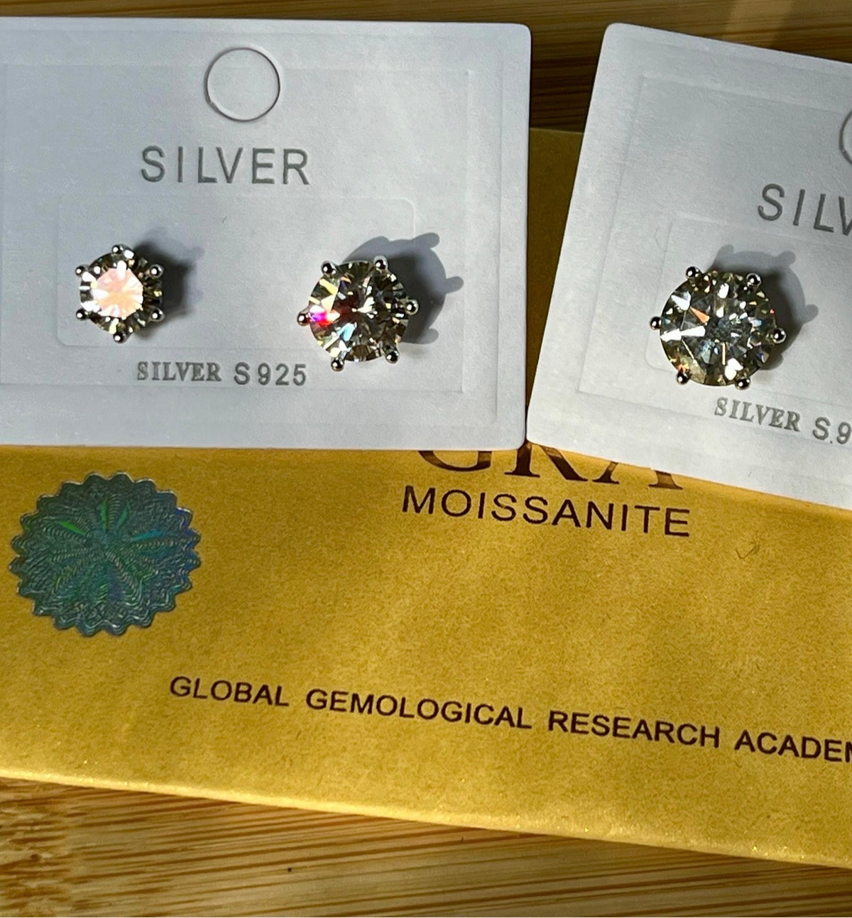 Certified Moissanite studs. A certified pair of 2ctw, 4ctw or 6ctw round brilliant Moissanite studs are your perfect everyday earrings!