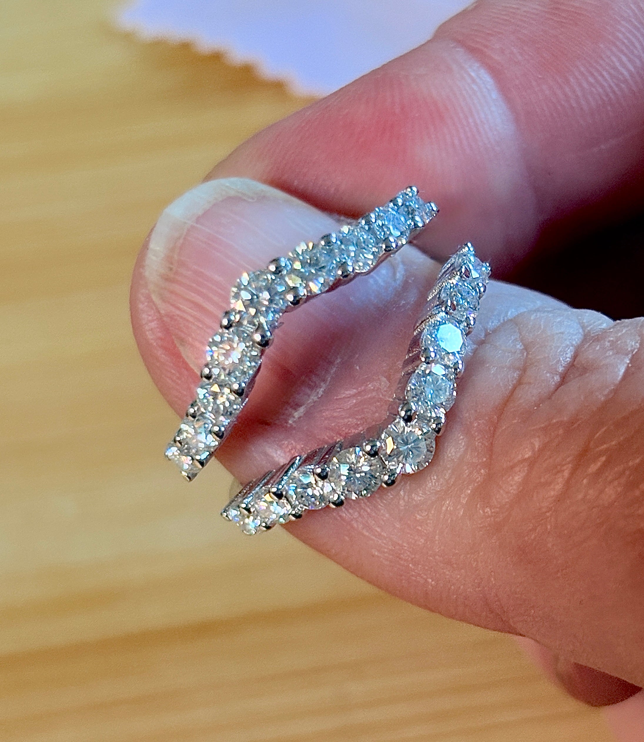 Moissanite bridal set. A certified 3ct Moissanite with a FULLY Moissanite double ring guard, for 5.08cttw! Wear them separately or together!