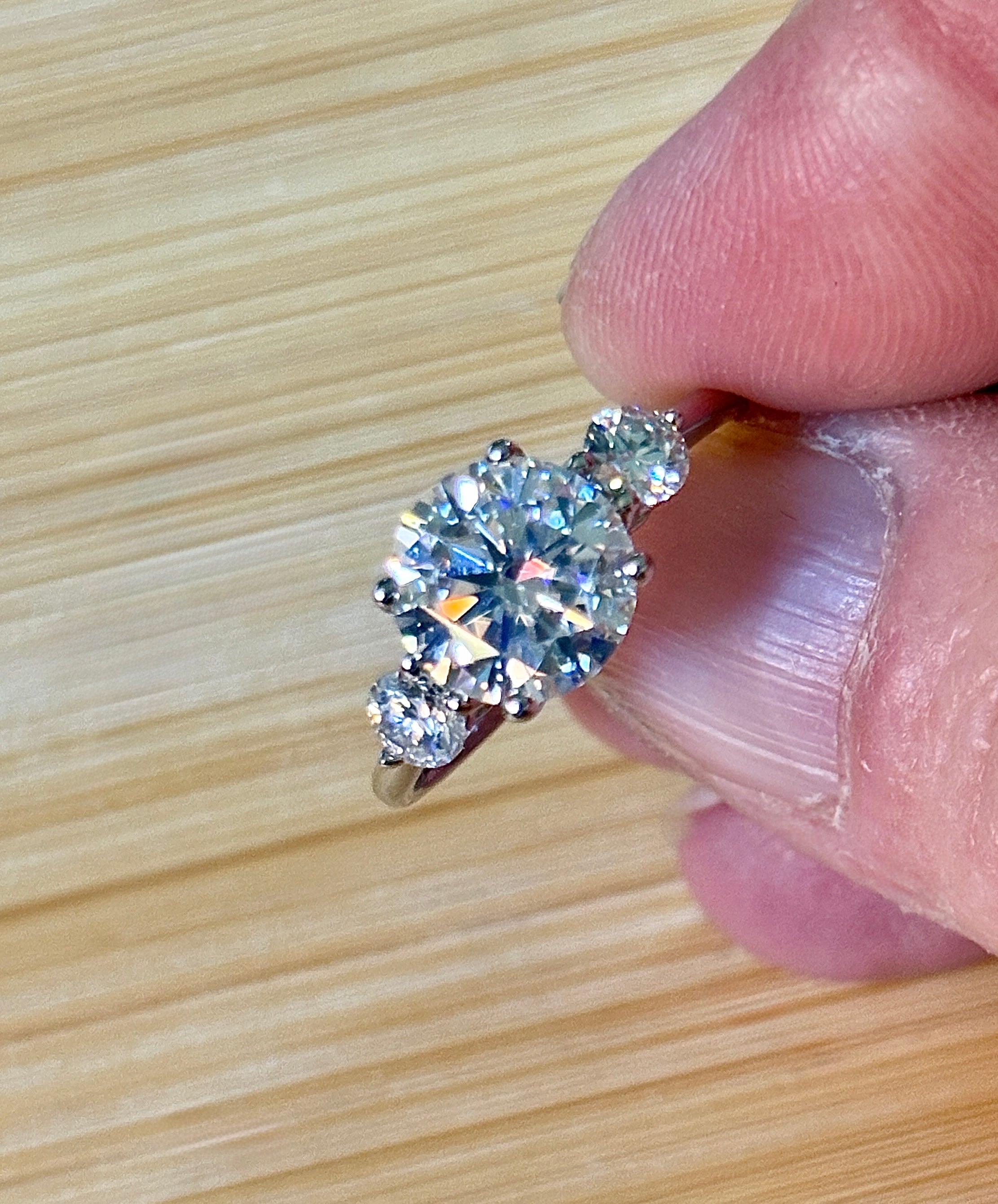 Moissanite bridal set. A certified 3ct Moissanite with a FULLY Moissanite double ring guard, for 5.08cttw! Wear them separately or together!