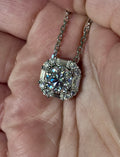 5.8ctw “Opulent Octagon” fully Moissanite pendant necklace in sterling silver and 18k!