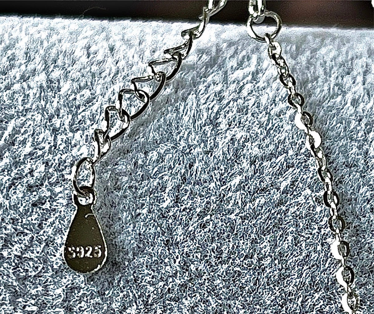 CERTIFIED Moissanite necklace! 1ct white OR light blue Moissanite with zircon accents in solid sterling! *Two times* more refractive than diamond!