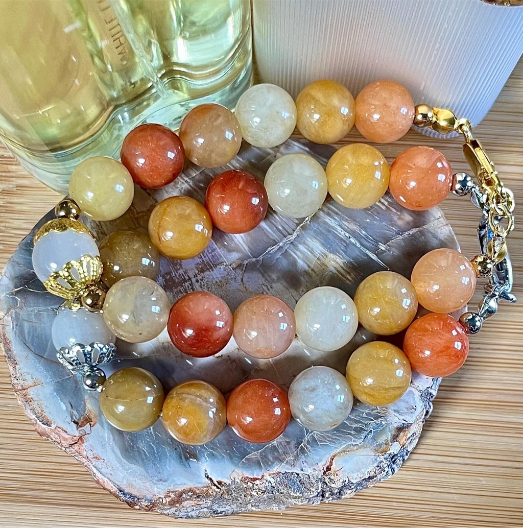 Quartzite bracelet. The “Butternut Squash” bracelet joins the Holiday Collection lineup! It’s perfect for autumn and Thanksgiving!