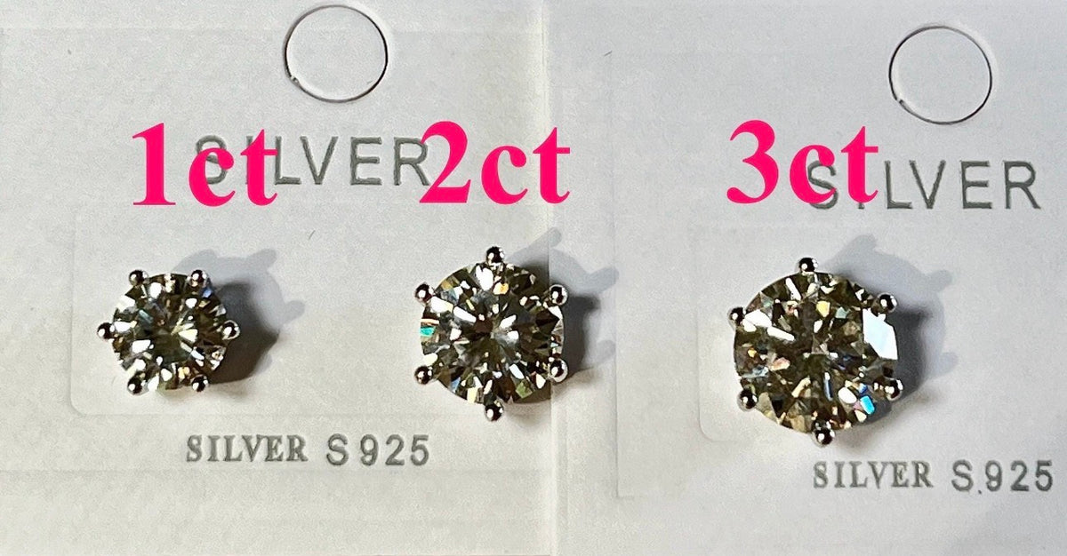 Certified Moissanite studs. A certified pair of 2ctw, 4ctw or 6ctw round brilliant Moissanite studs are your perfect everyday earrings!