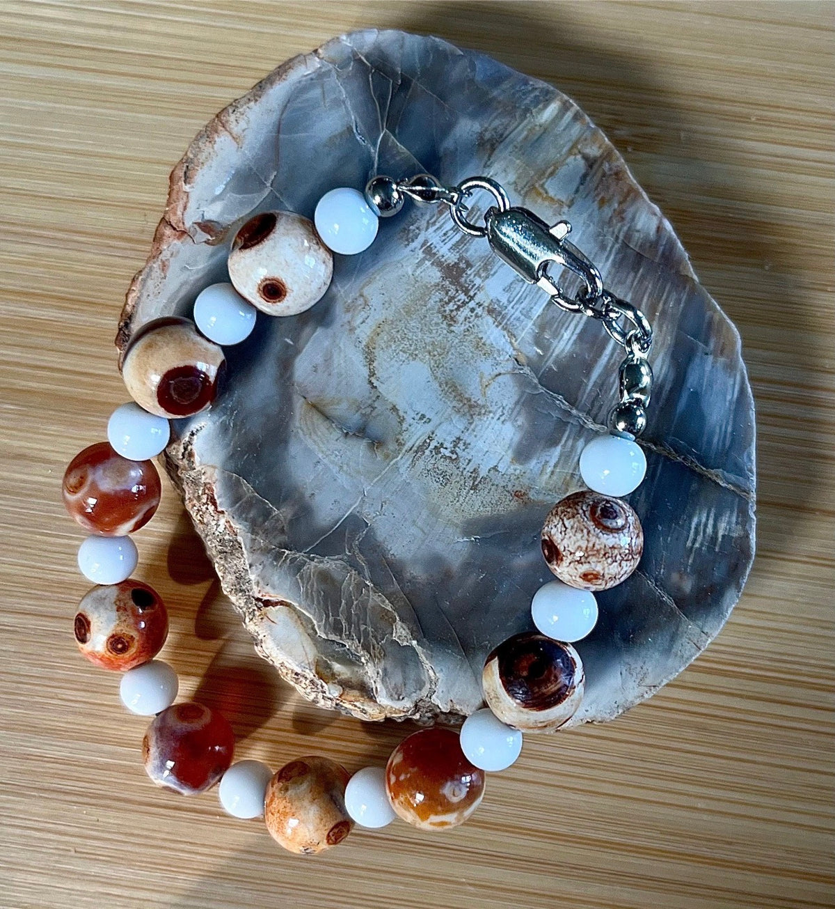 The “Marshmallows and Yams” bracelet joins the Holiday Collection lineup! It’s perfect for autumn and Thanksgiving and Christmas dinners!