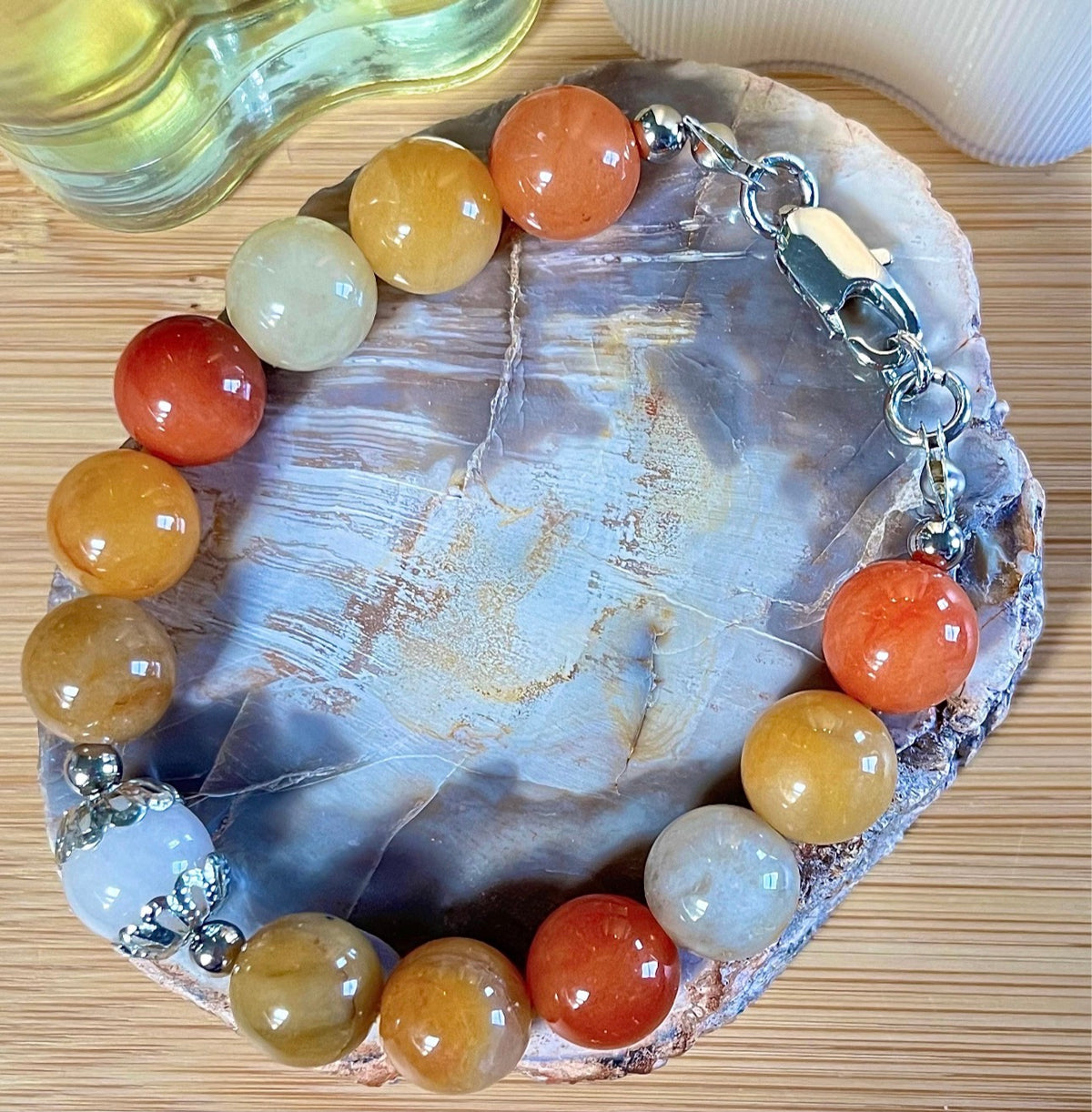 Quartzite bracelet. The “Butternut Squash” bracelet joins the Holiday Collection lineup! It’s perfect for autumn and Thanksgiving!
