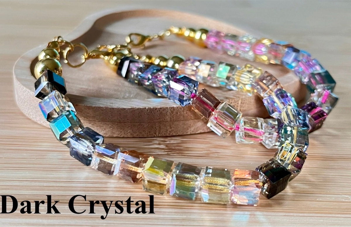 Austrian crystal bracelet with stainless steel components.
