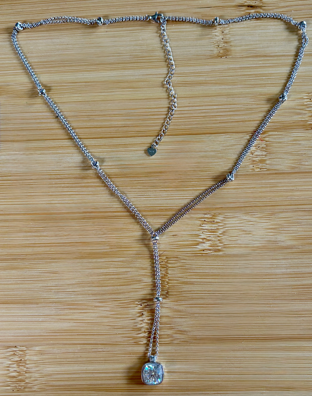 The 3ct certified cushion-cut “Twilight Twinkle” necklace, a limited edition neckpiece (50 only)! A Hand Knotted Jewelry exclusive!
