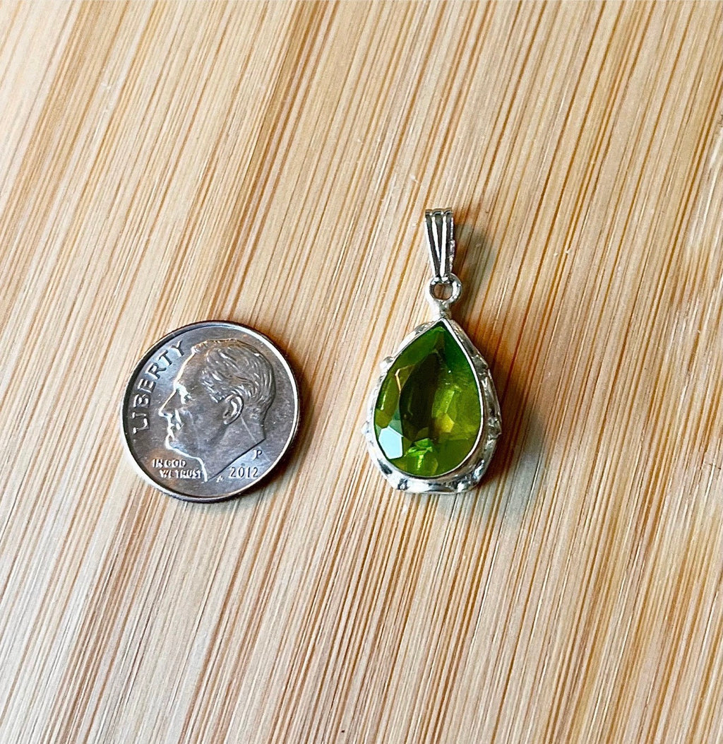 GENUINE gemstone pendants set in 925 sterling silver! Lab-grown and 100% identical to nature-grown in every way except the high price tag!