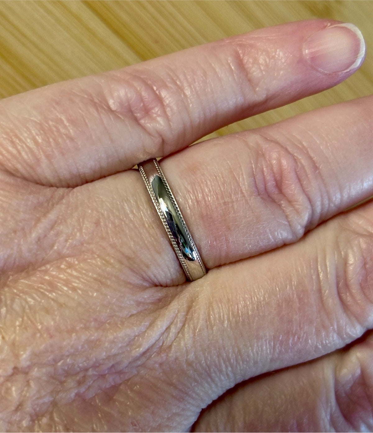Durable *genuine* 935 Argentium & 18k everyday bands to pair with my rings or wear alone! Sturdy silver resistant to tarnishing and dings!