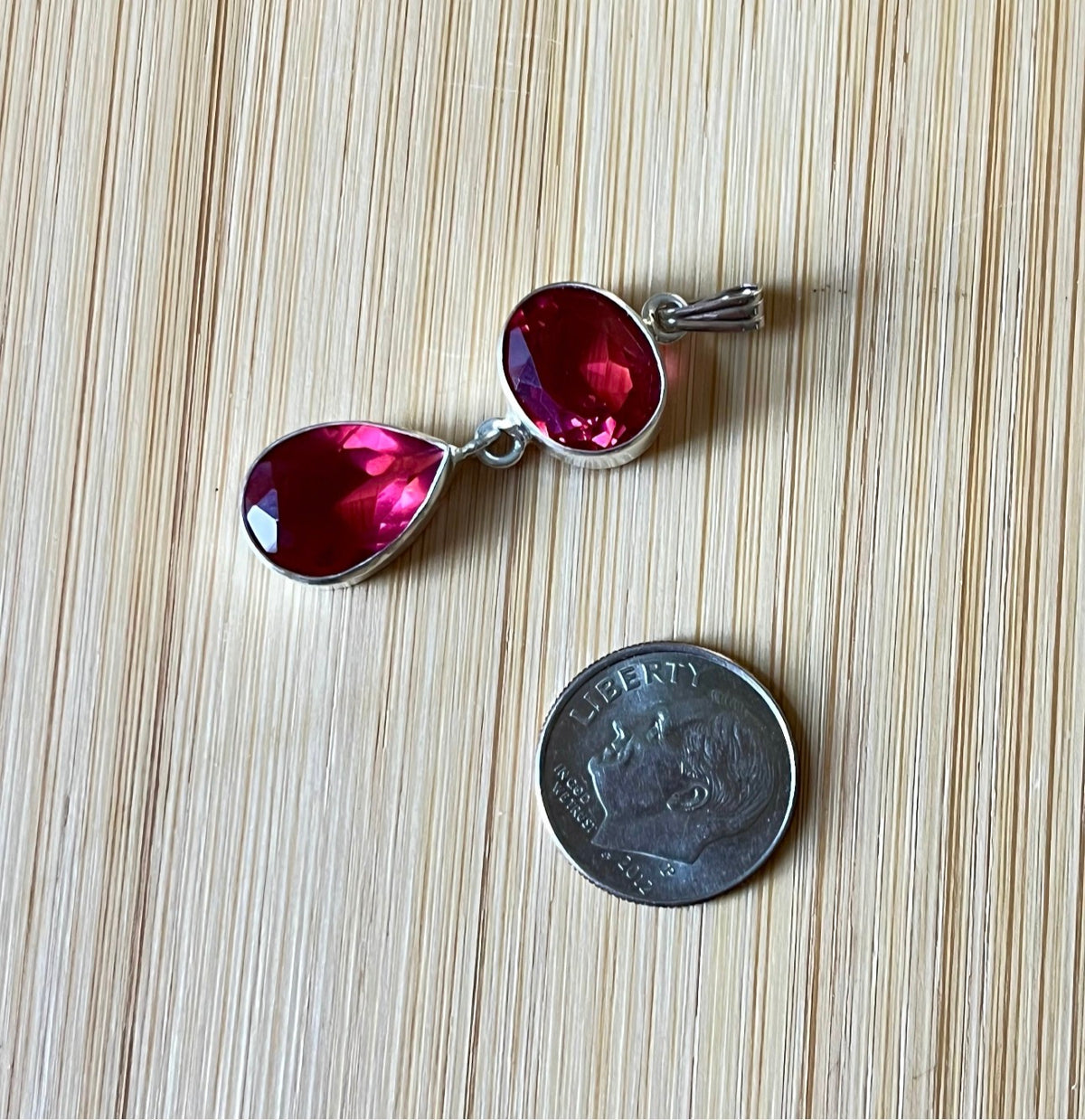 Rubellite tourmaline pendant, citrine pendant, London blue topaz pendant and manmade opal pendant. All solid sterling silver pendants!