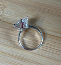 Moissanite ring. A gorgeous 10ct certified round brilliant Moissanite in a lovely crown setting, with 6 prongs and a sleek plain band!