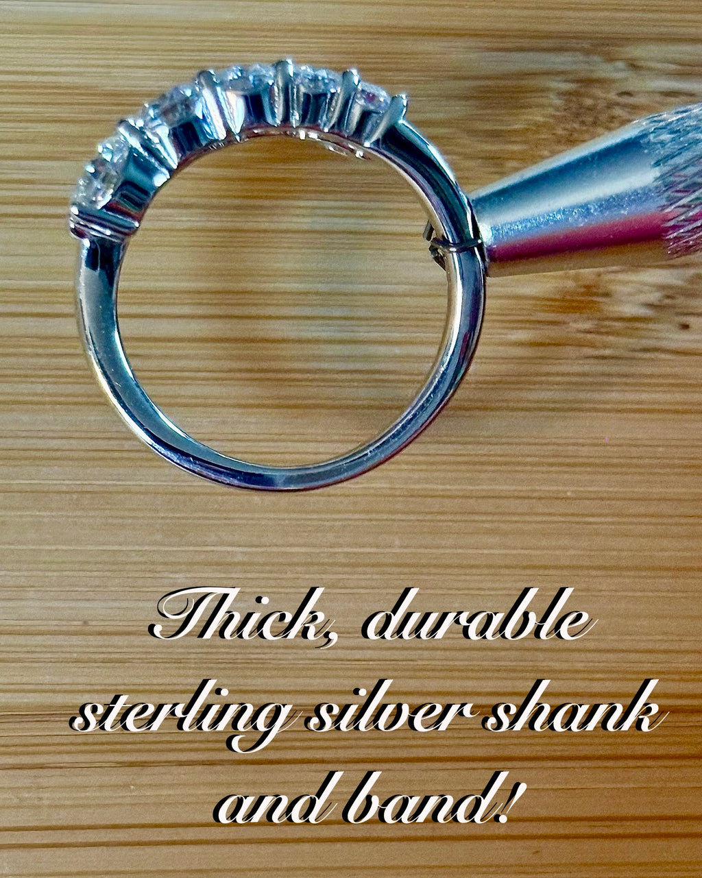 Moissanite ring. A deliciously decadent, sparkling 3.46cttw certified Moissanite bypass ring in heavy sterling or ARGENTIUM silver and 18k!
