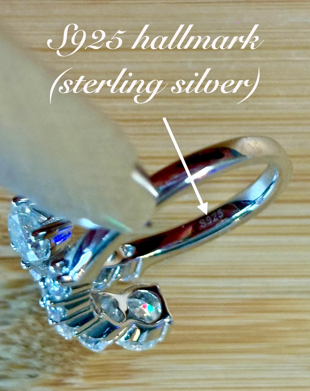 Moissanite ring. A deliciously decadent, sparkling 3.46cttw certified Moissanite bypass ring in heavy sterling or ARGENTIUM silver and 18k!