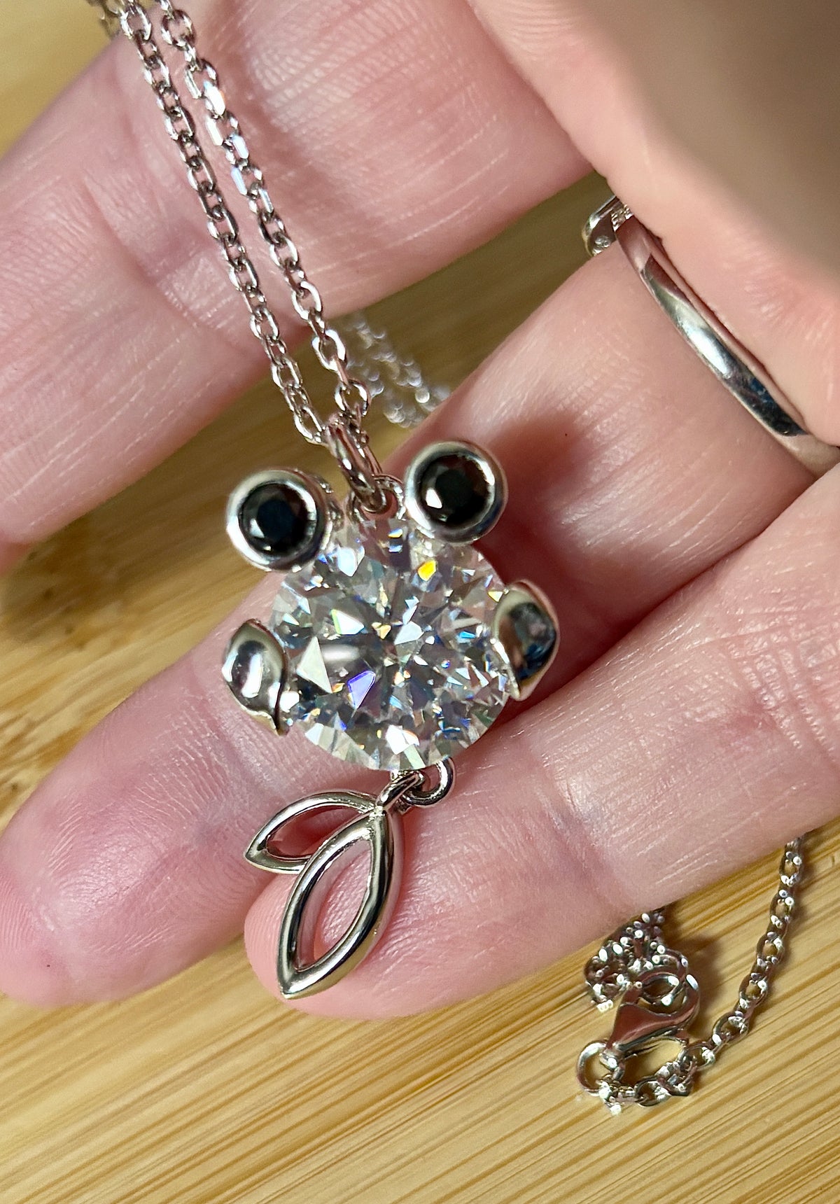 One fish, two fish, small fish, HUGE fish! A 1ct Moissanite or 10ct Moissanite necklace!