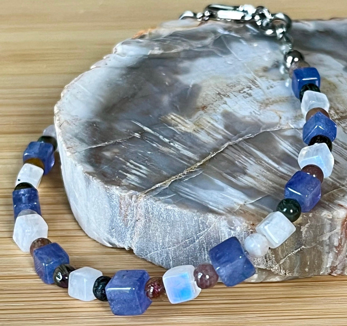 Tanzanite and moonstone bracelet, tourmaline and tanzanite bracelet or tourmaline bracelet!