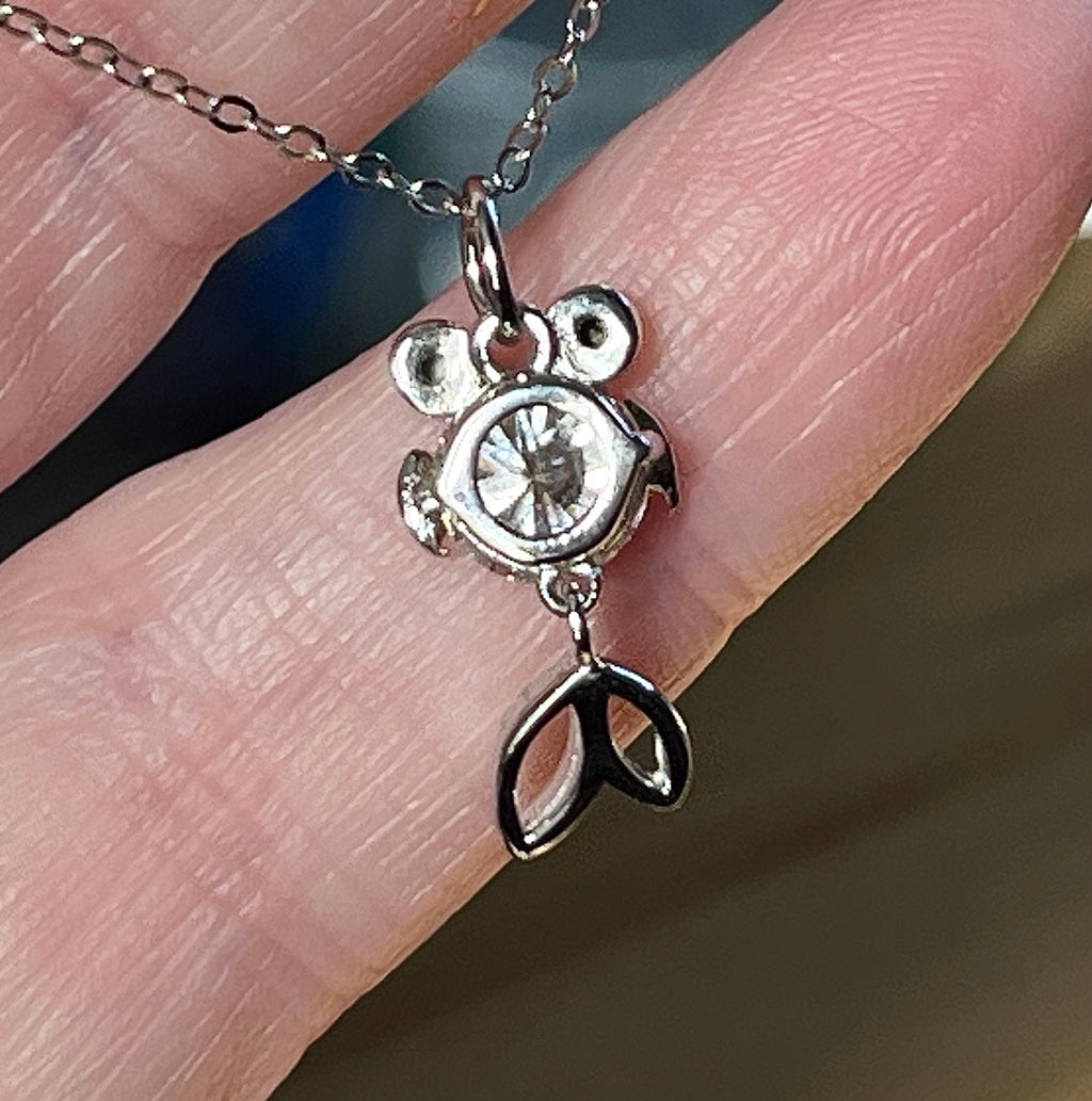 One fish, two fish, small fish, HUGE fish! A 1ct Moissanite or 10ct Moissanite necklace!