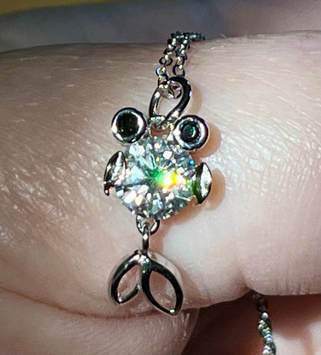 One fish, two fish, small fish, HUGE fish! A 1ct Moissanite or 10ct Moissanite necklace!