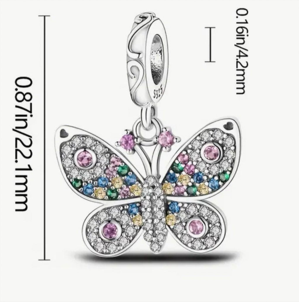 Butterfly charms and tree of life charm! All solid sterling silver charms!
