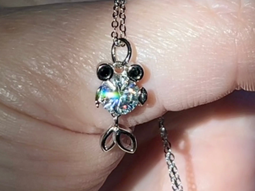 One fish, two fish, small fish, HUGE fish! A 1ct Moissanite or 10ct Moissanite necklace!
