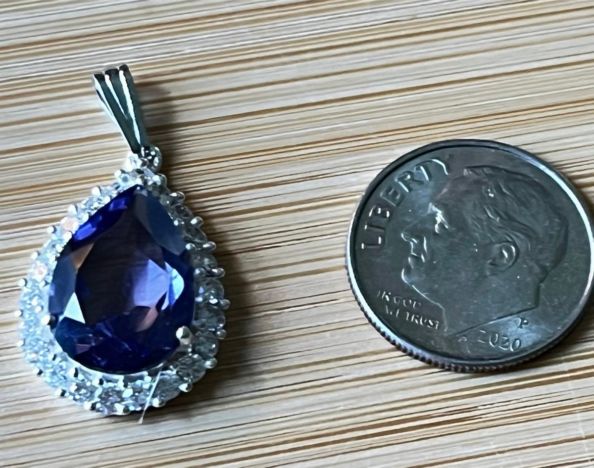 GENUINE gemstone pendants set in 925 sterling silver! Lab-grown and 100% identical to nature-grown in every way except the high price tag!