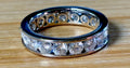 Moissanite ring. A 5.10cttw or 4.8cttw (depending on size) Moissanite eternity ring. A channel-set, classy and classic design - beautiful!