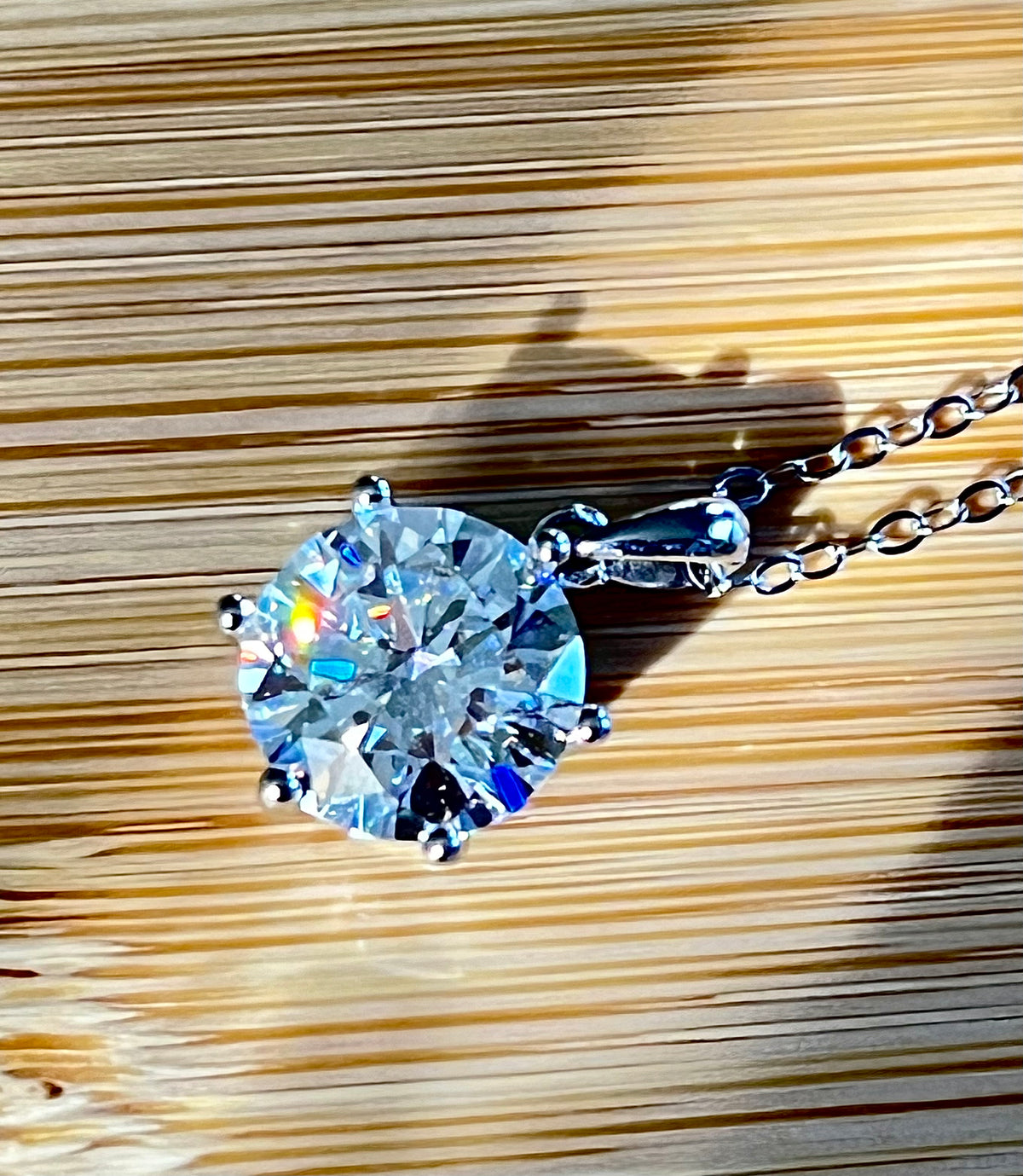CERTIFIED Moissanite solitaire necklaces. A 1, 2, 3 or 5ct Moissanite in sterling silver and 18k! (10ct also, but listed separately!)