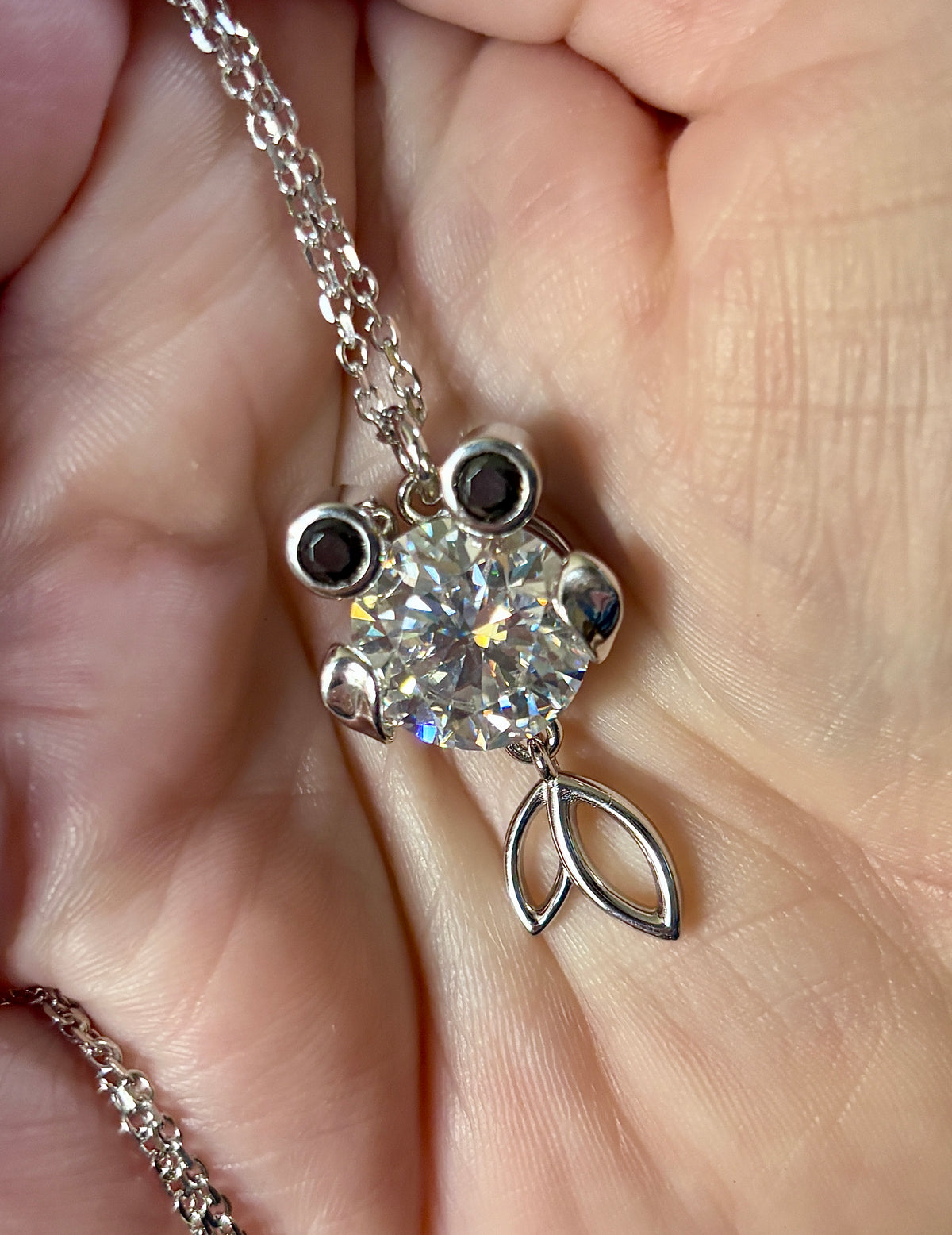One fish, two fish, small fish, HUGE fish! A 1ct Moissanite or 10ct Moissanite necklace!