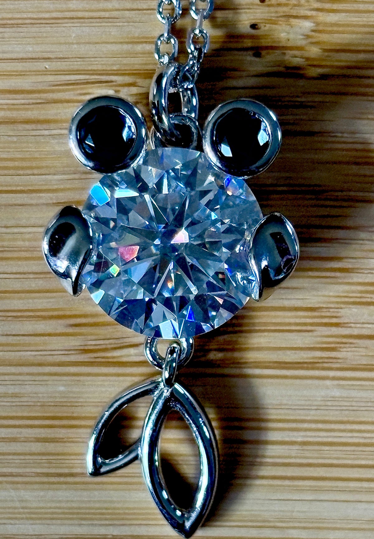 One fish, two fish, small fish, HUGE fish! A 1ct Moissanite or 10ct Moissanite necklace!