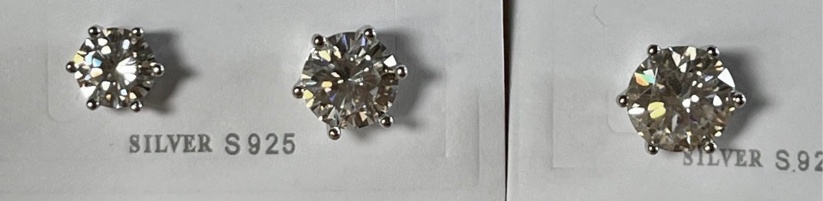 Certified Moissanite studs. A certified pair of 2ctw, 4ctw or 6ctw round brilliant Moissanite studs are your perfect everyday earrings!