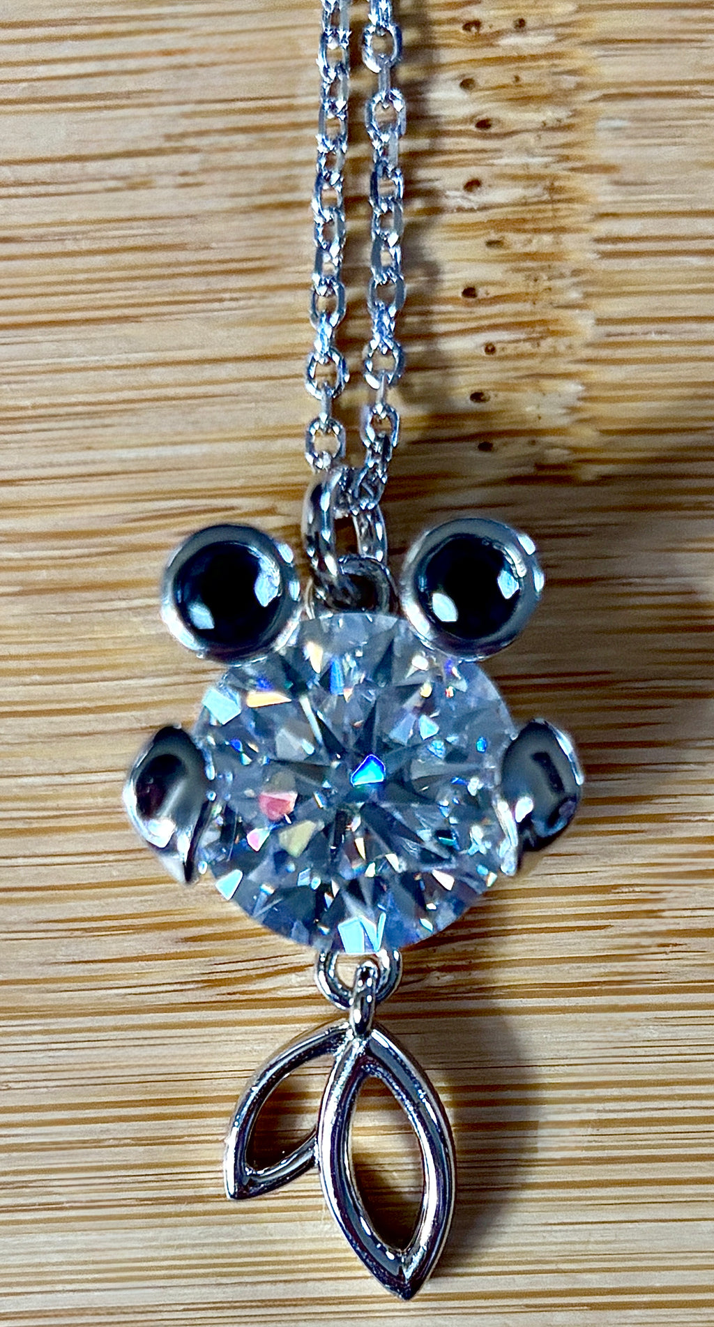 One fish, two fish, small fish, HUGE fish! A 1ct Moissanite or 10ct Moissanite necklace!