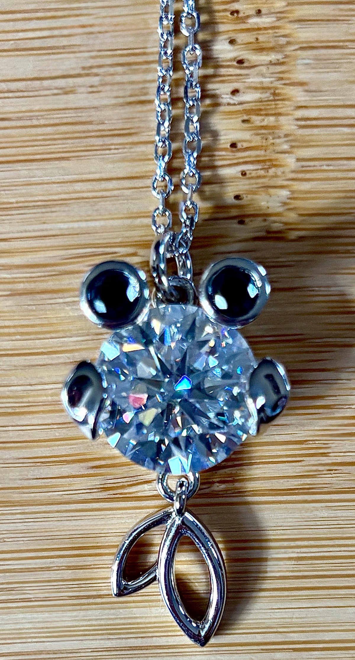 One fish, two fish, small fish, HUGE fish! A 1ct Moissanite or 10ct Moissanite necklace!