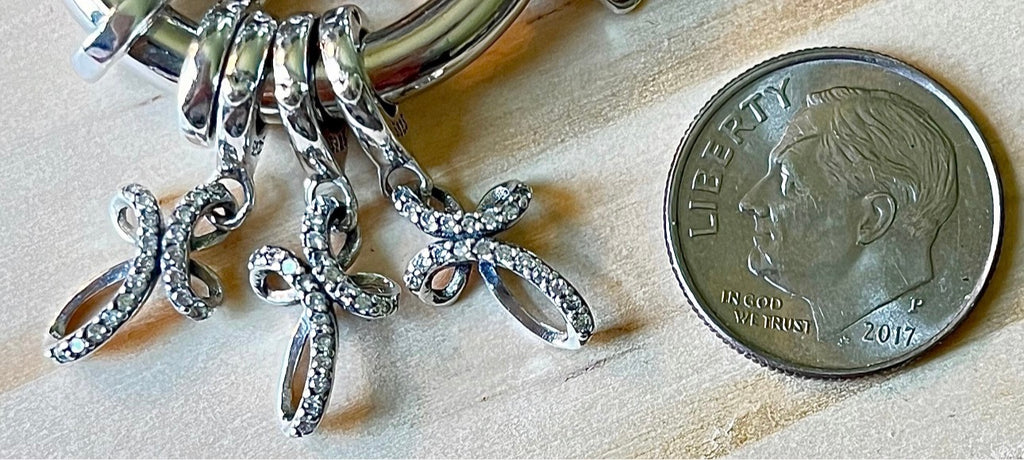 Cat charm, angel charm and cross charm! All genuine 925 sterling silver charms!