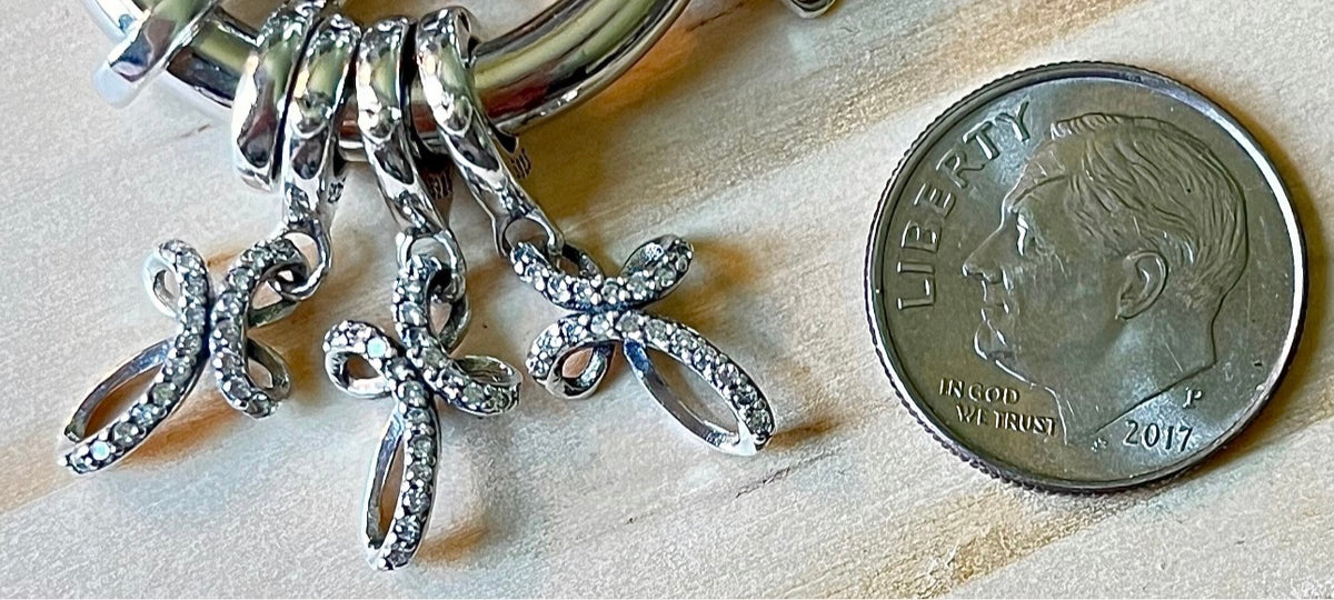 Cat charm, angel charm and cross charm! All genuine 925 sterling silver charms!