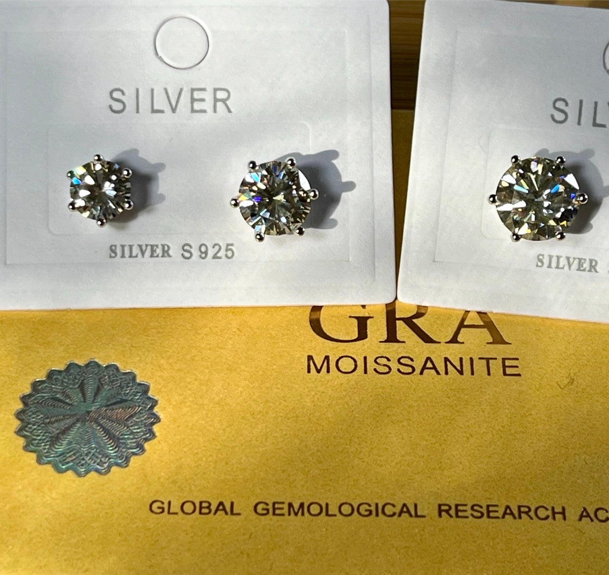 Certified Moissanite studs. A certified pair of 2ctw, 4ctw or 6ctw round brilliant Moissanite studs are your perfect everyday earrings!