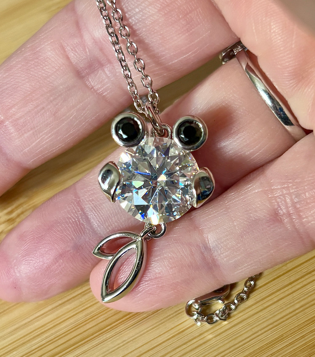 One fish, two fish, small fish, HUGE fish! A 1ct Moissanite or 10ct Moissanite necklace!