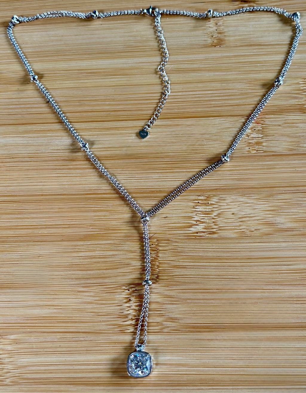 The 3ct certified cushion-cut “Twilight Twinkle” necklace, a limited edition neckpiece (50 only)! A Hand Knotted Jewelry exclusive!