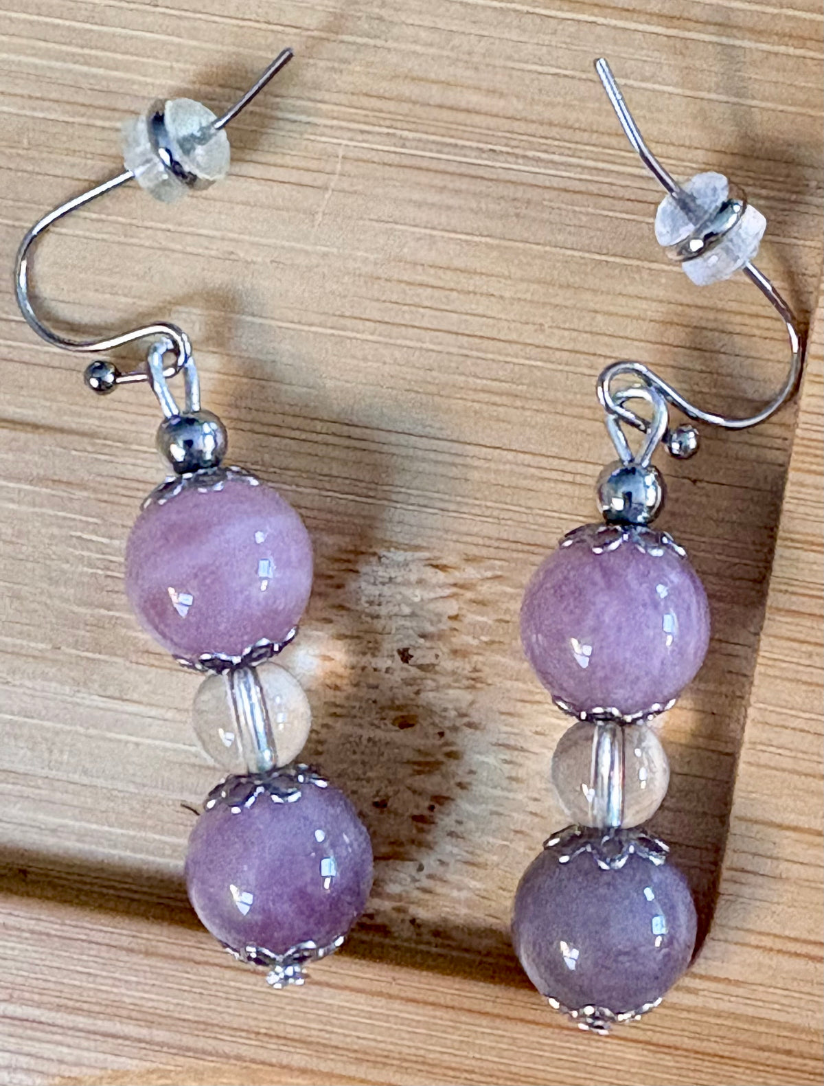 Madagascar rose quartz bracelet. Hands-down GORGEOUS AAA-grade 10.5mm purple-pink rose quartz beads and with varying degrees of crystallization and color!