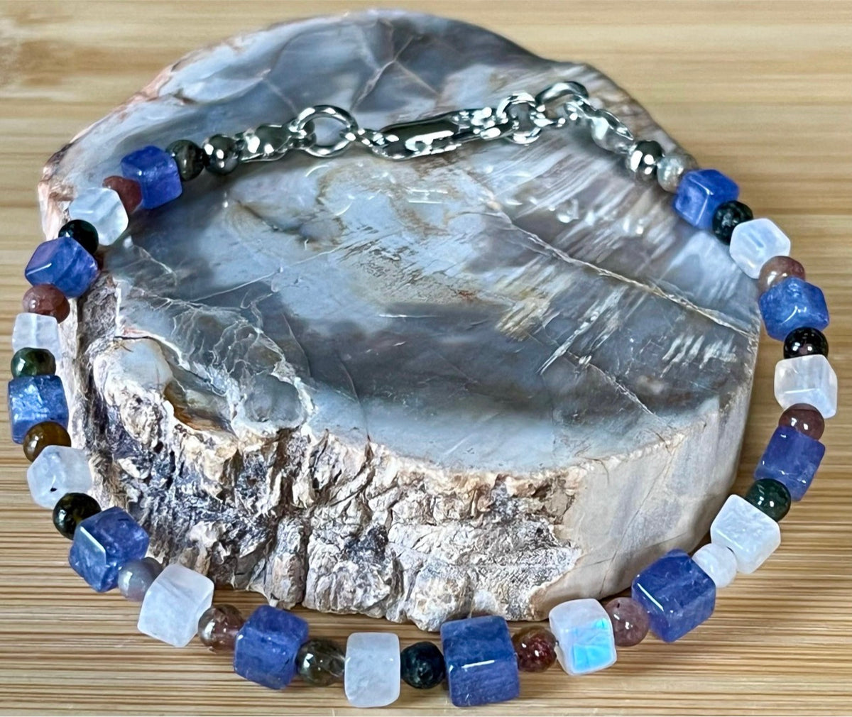 Tanzanite and moonstone bracelet, tourmaline and tanzanite bracelet or tourmaline bracelet!