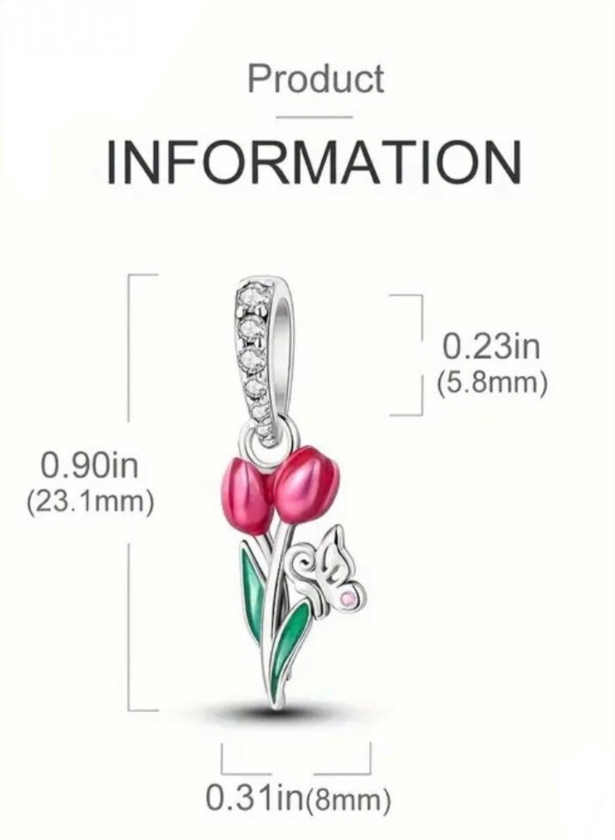 Butterfly charm, flower charm and fleur de lis charm! All solid sterling silver charms!